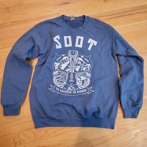 Wilbur Soot Official Merch, Blue Crewneck Sweatshirt, Size S